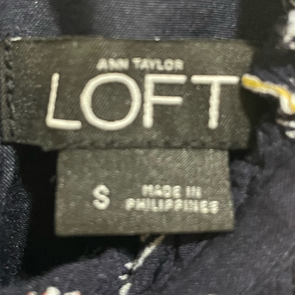 Ann Taylor Loft Navy Floral Casual Romper Size Small - Picture 11 of 13